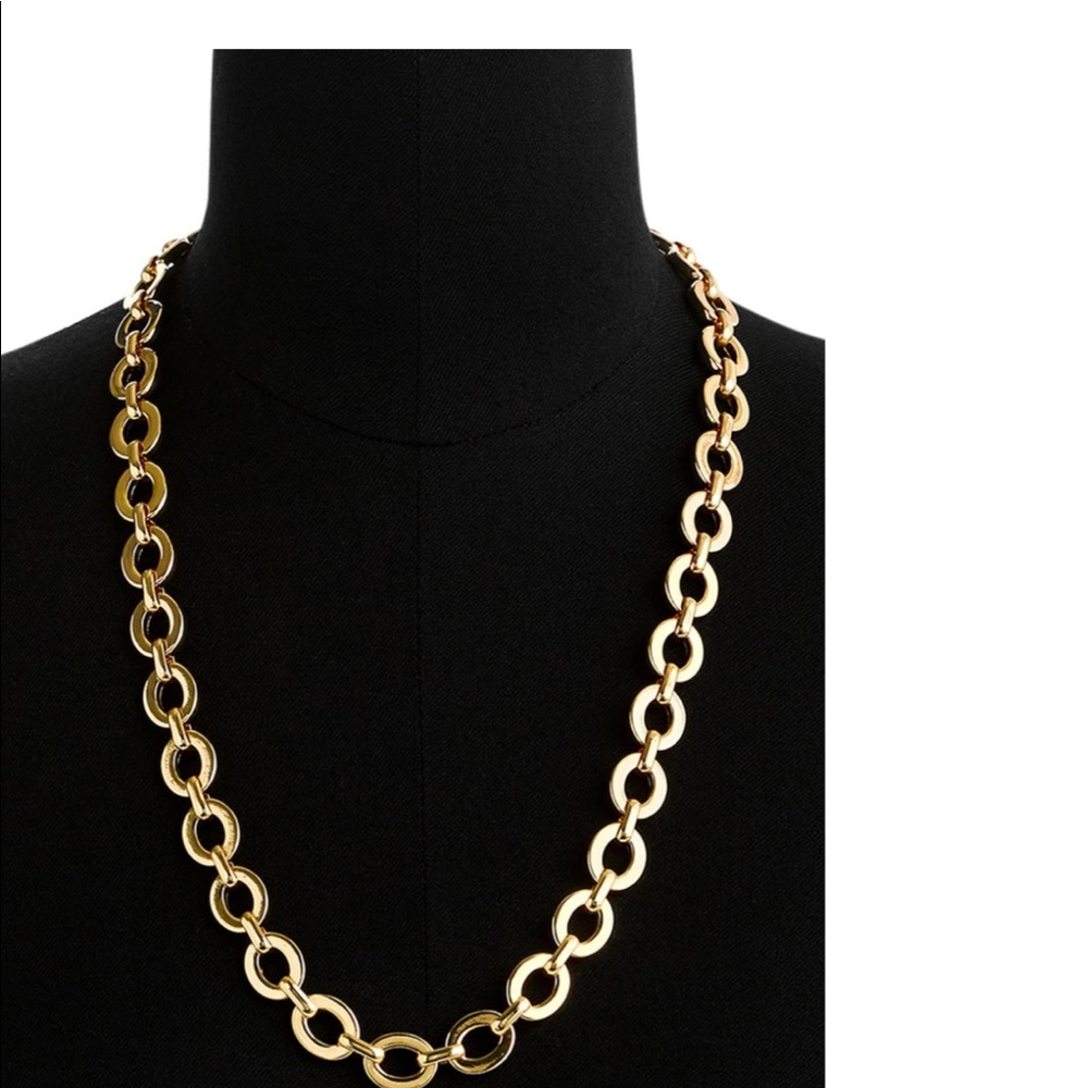 JCrew Matte Goldtone Oval Link Chain Necklace